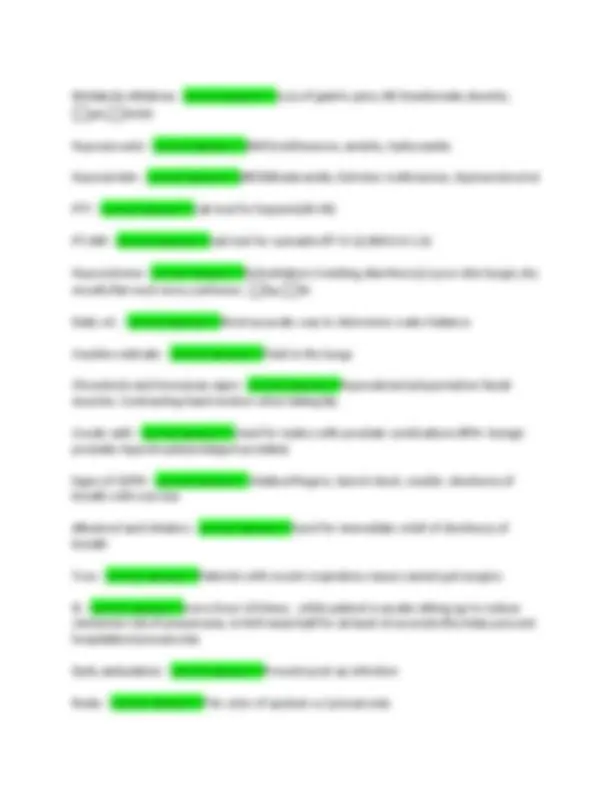 Hondros nursing 160 Test 2 study guide 2025 Verified Answers Graded A+ ...