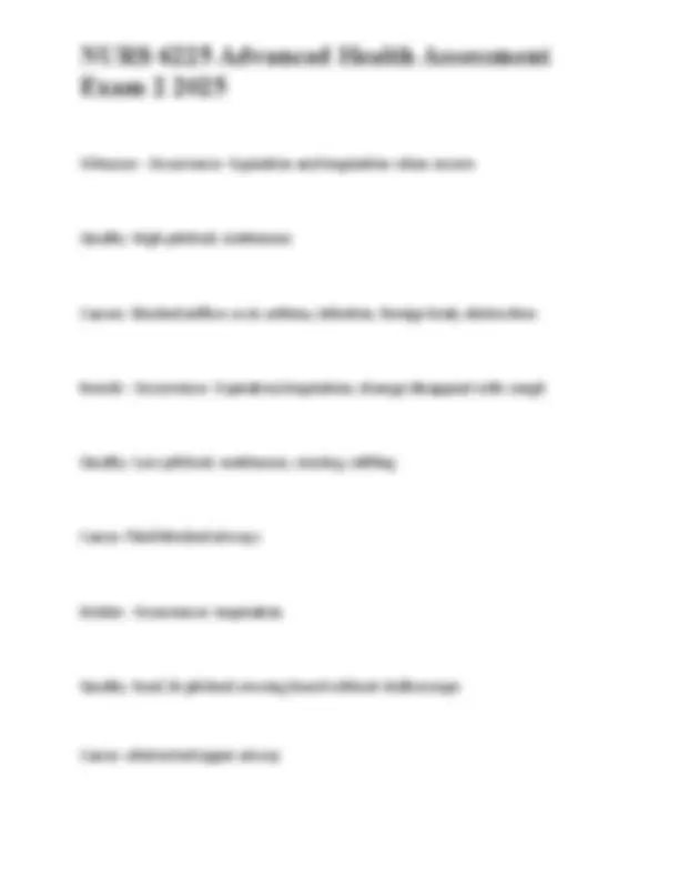 Advanced Health Assessment: Exam Review on Pulmonary System | Exams ...