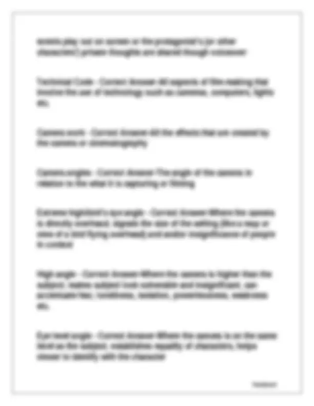 Film Conventions Or SWAT Codes Exam With 100% Correct And Verified ...