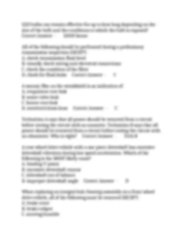 ASE - Auto Maintenance And Light Repair: Questions With Apposite ...