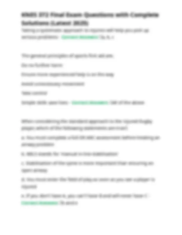 KNES 372 Final Exam Questions with Complete Solutions (Latest 2025 ...