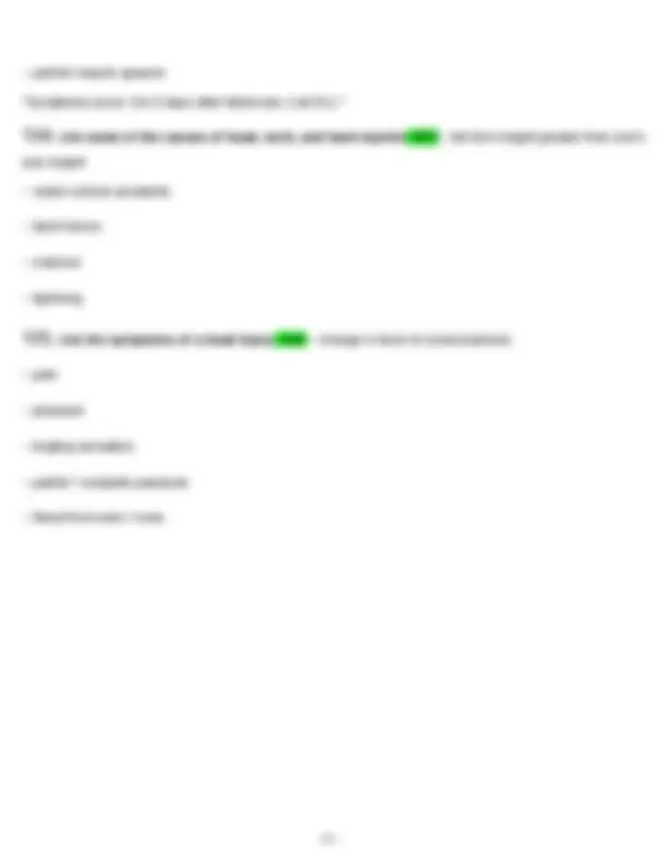 HOSA CPR/First Aid Test tested questions with revised correct answers ...