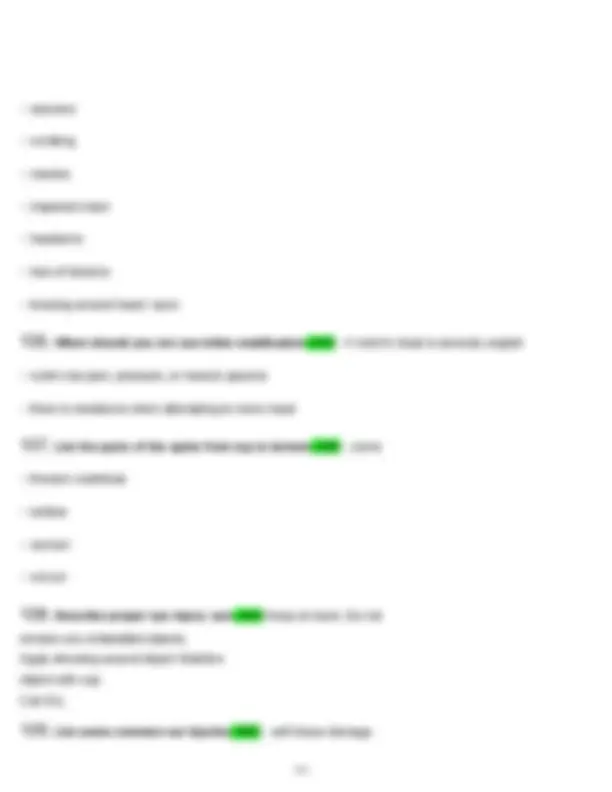 HOSA CPR/First Aid Test tested questions with revised correct answers ...