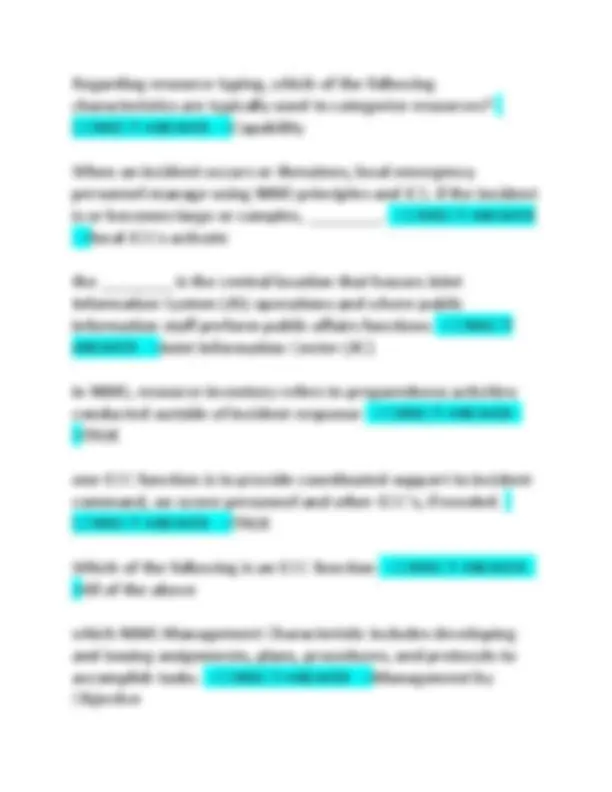 NIMS/ICS Exam Q&A: Complete Solutions for Emergency Management | Exams ...