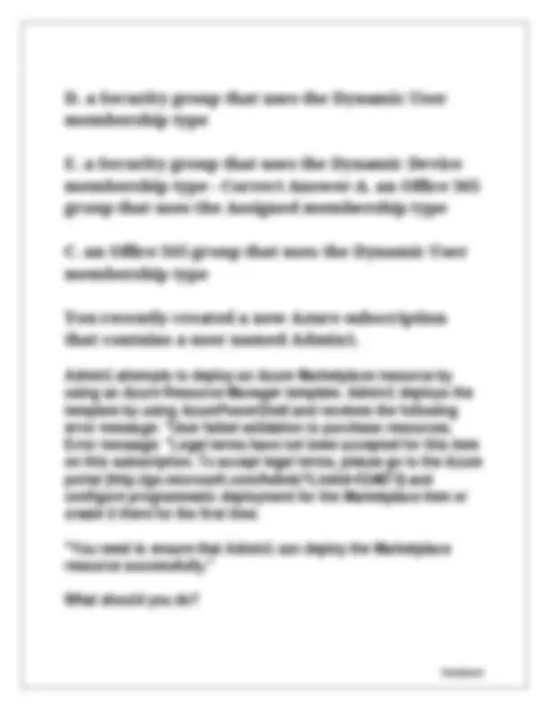 Study Stack 100 Azure Administrator Associate (AZ-104) Study Stack Exam With 100% ...