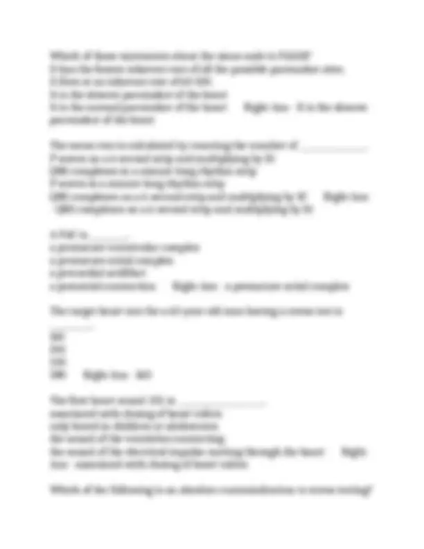 EKG Final Exam Questions and Answers: Cardiac Rhythms and ...