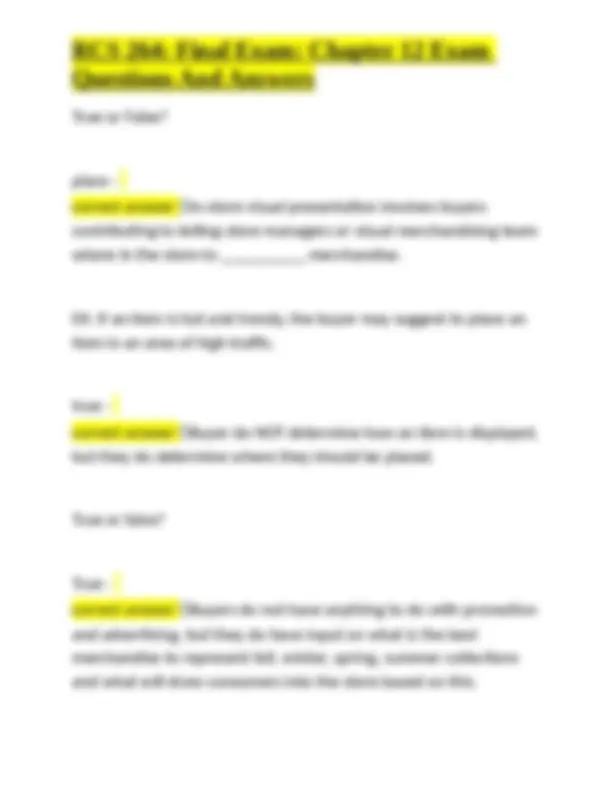 Fashion Buying and Merchandising: Exam Questions and Answers | Exams ...