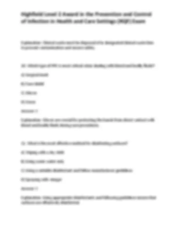 Highfield Level 2 Award in the Prevention and Control of Infection in ...