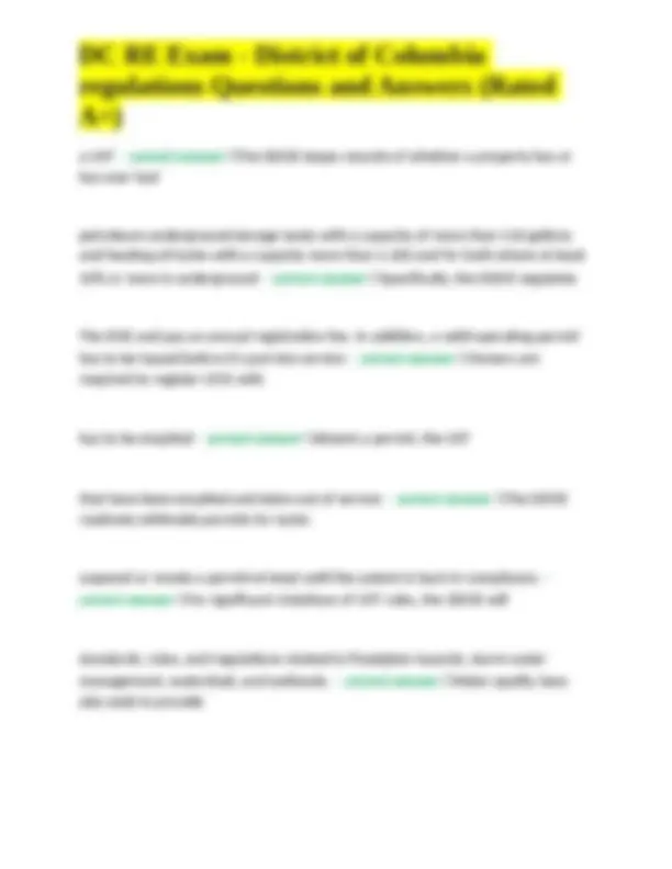 Dc Reg Rules.pdf DC RE Exam - District of Columbia regulations Questions and Answers ...