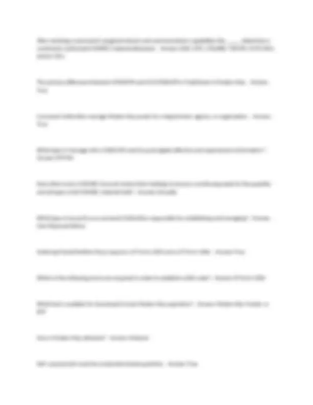 Basic COMSEC Policies and Procedures Exam Questions and Answers | Exams ...