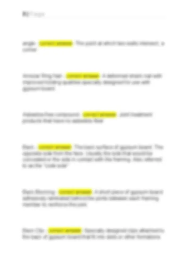 DRYWALL C-9 (GLOSSARY OF GYPSUM BOARD TERMINOLOGY) 2025 UPDATED ACTUAL ...