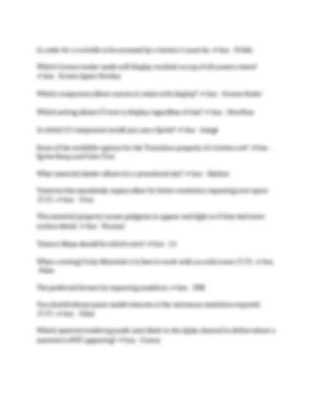 Unity Certified Associate Exam - Game Development - Review Questions ...