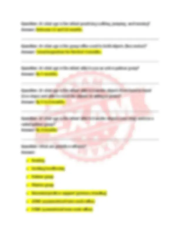 204- PEDs midterm latest update EXAM QUESTIONS AND CORRECT DETAILED ...