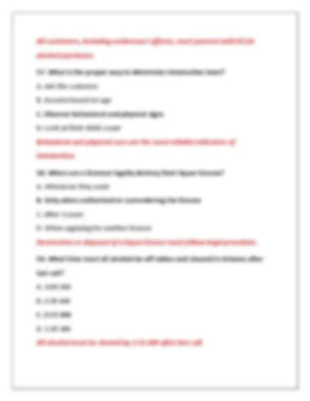 TITLE 4 ARIZONA LIQUOR LAW PRACTICE EXAM QUESTIONS AND CORRECT ANSWERS (VERIFIED ANSWER | Exams ...