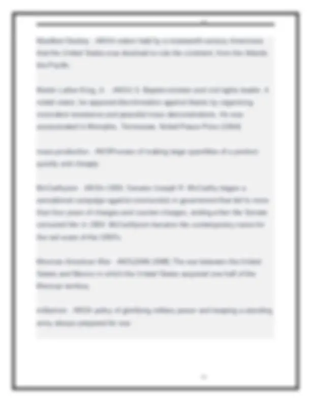 U.S. History EOC Exam Prep: 2025-2026 Study Guide | Exams History | Docsity