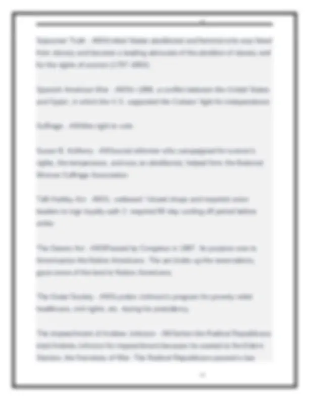 U.S. History EOC Exam Prep: 2025-2026 Study Guide | Exams History | Docsity