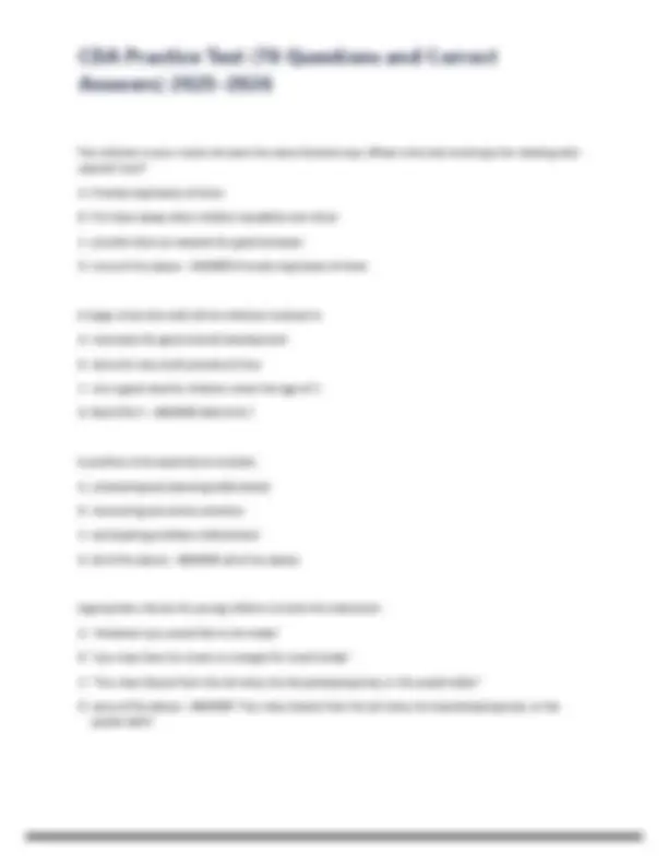 CDA Practice Test 2025-2026: 70 Questions & Answers for Child ...