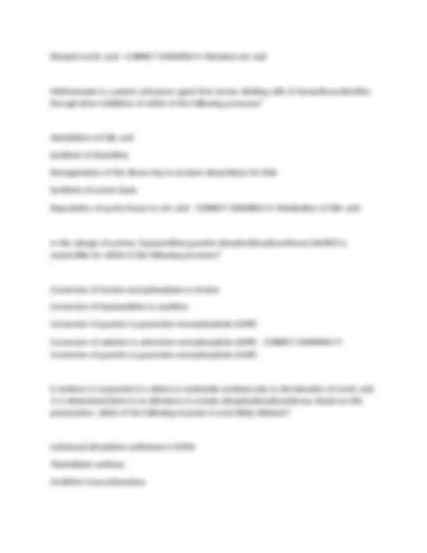 Medical Biochemistry Exam Questions on Lipid Metabolism | Exams ...