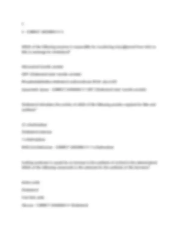 Medical Biochemistry Exam Questions on Lipid Metabolism | Exams ...
