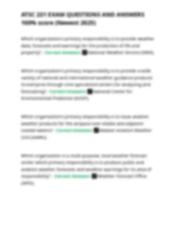 Atsc 231 Exam Questions And Answers 100 Score Newest 2025 Exams