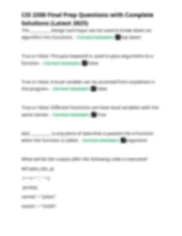 CIS 2300 Final Exam Prep: Python Programming Questions and Solutions ...