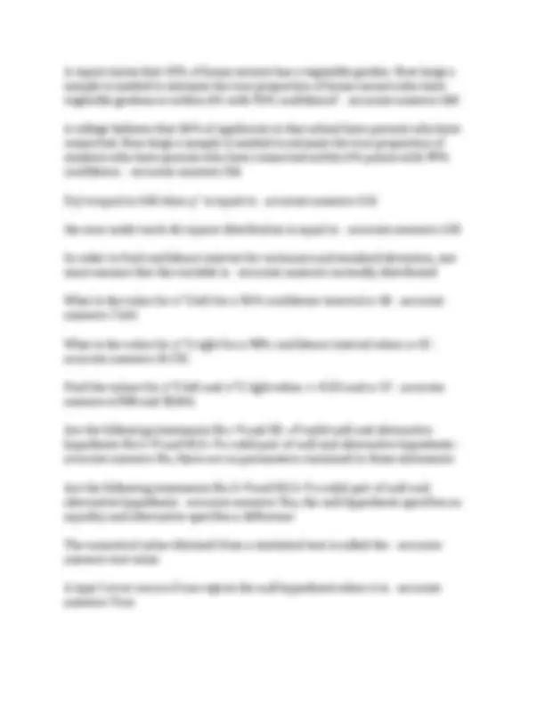 Statistics Final Exam Questions With Accurate Solutions. | Exams ...