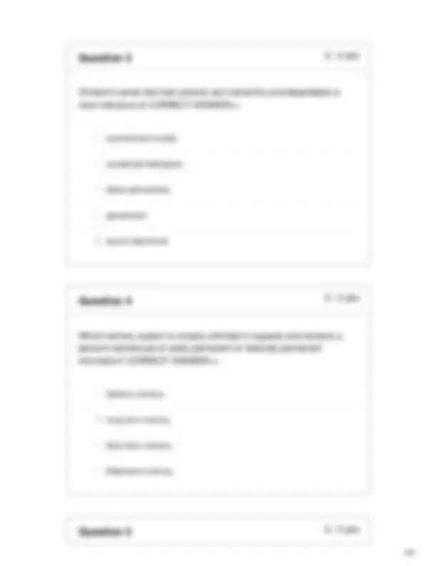 PSYCH 101 GENERAL PSYCHOLOGY MODULE 2 EXAM QUESTIONS AND CORRECT ...