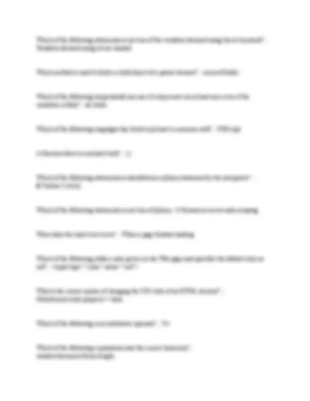 JavaScript Certification Test UPDATED ACTUAL Exam Questions and CORRECT ...