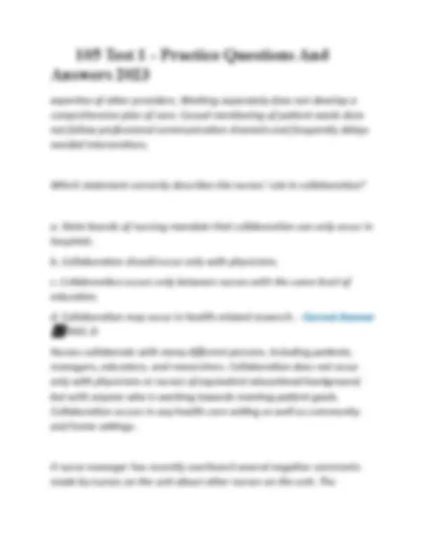 105 Test 1 - Practice Questions And Answers 2023. | Exams Advanced ...