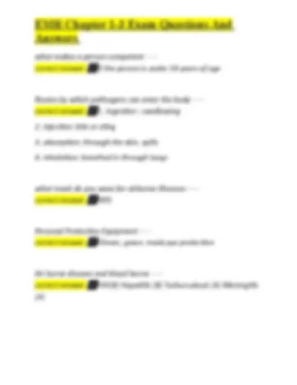 EMR Chapter 1-3 Exam Questions And Answers | Exams Advanced Education ...