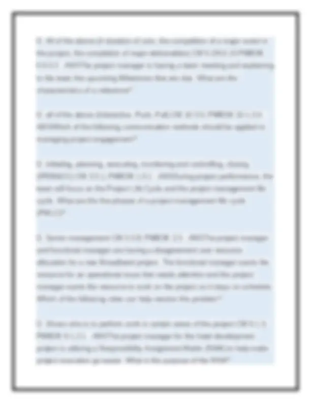 Capm Comic Question CAPM Practice Test 150 Questions and Answers Updated 2025 Graded A ...
