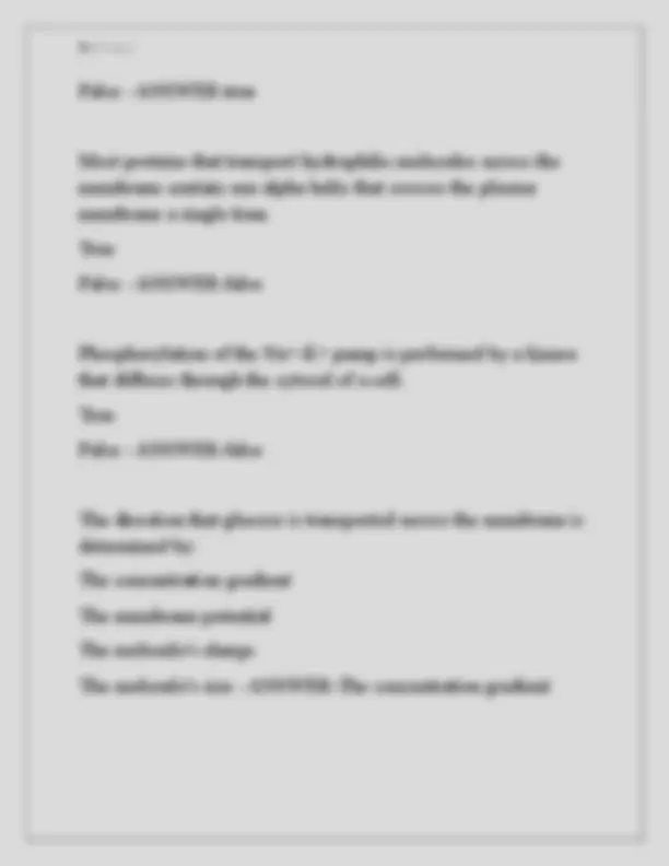 Biol 320 Exam 3 Newest 2025 Actual Exam Complete Questions And Correct ...