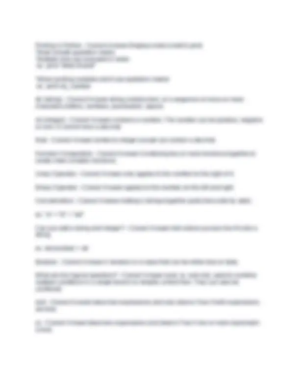 Python Programming Exam Review With 100% Correct And Verified Answers ...