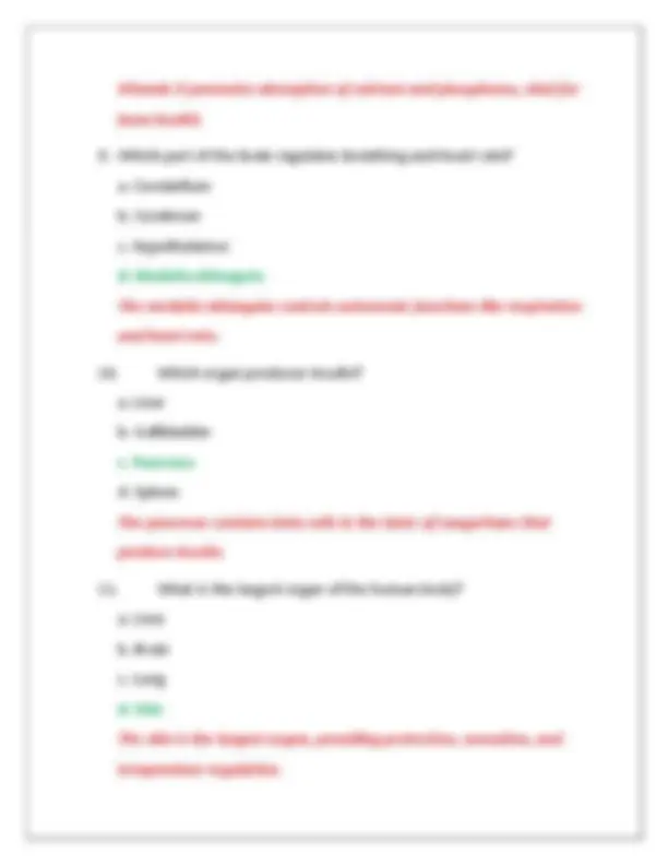 Anatomy and Physiology Practice Exam: Questions and Answers for Medical ...