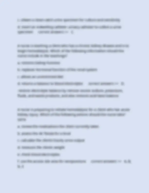 MED SURG RENAL AND REPRODUCTIVE ATI EXAM WITH CORRECT ANSWERS 2025 ...