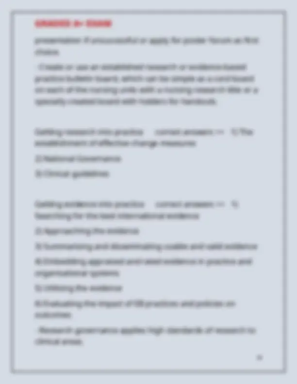 Evidence-Based Practice Exam Questions and Answers: A+ Graded Study ...
