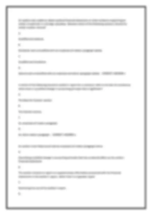 AUDIT FINAL EXAM – COMPLETE 250 QUESTIONS WITH CORRECT ANSWERS ...
