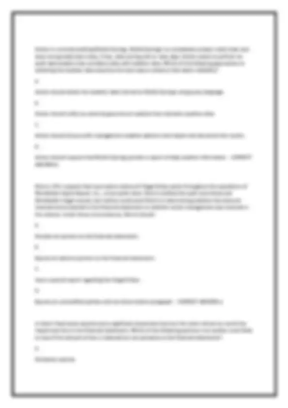 AUDIT FINAL EXAM – COMPLETE 250 QUESTIONS WITH CORRECT ANSWERS ...
