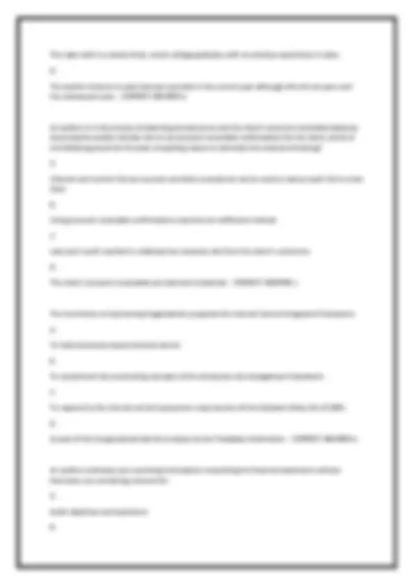 AUDIT FINAL EXAM – COMPLETE 250 QUESTIONS WITH CORRECT ANSWERS ...