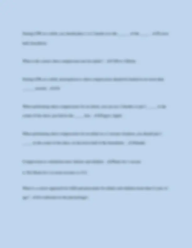 Cpr Rqi Questions CPR/RQI Exam Questions & Answers with 100% Correct Answers | Verified ...