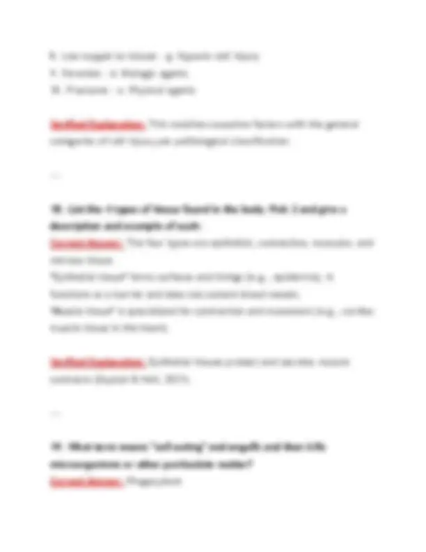 BIOD 331 / NURS 231 Pathophysiology – Module 1 Exam & Study Guide ...