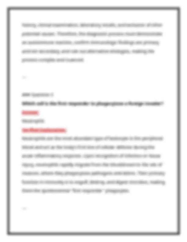 BIOD 331 Pathophysiology Module 3 Exam 2025 | Portage Learning ...