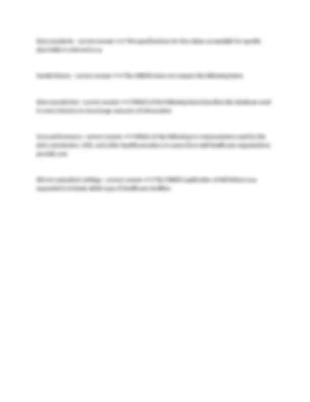 Health Informatics: Data Content and Governance Practice Test | Exams ...