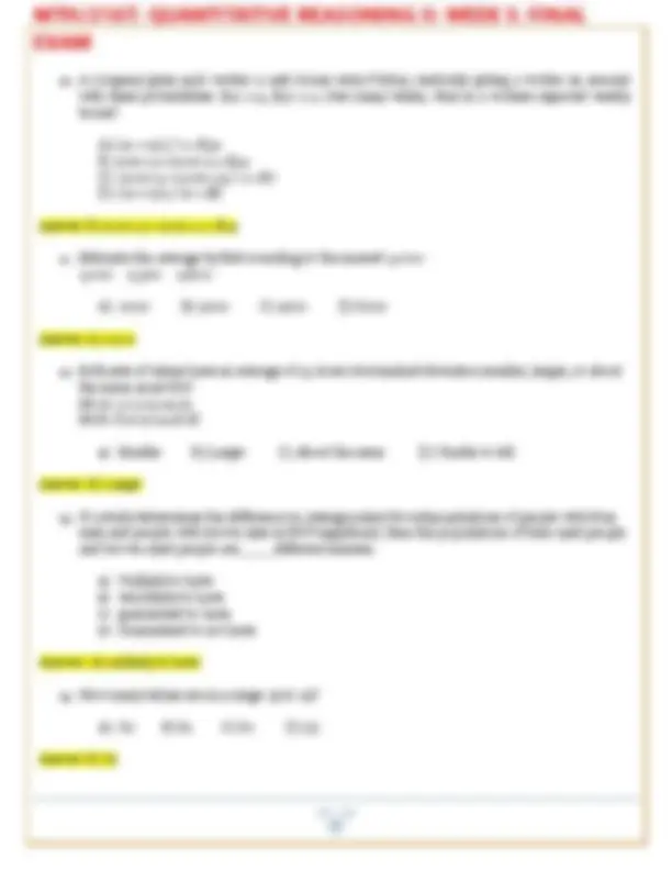 MTH/216T: QUANTITATIVE REASONING II: WEEK 5: FINAL EXAM | Exams ...