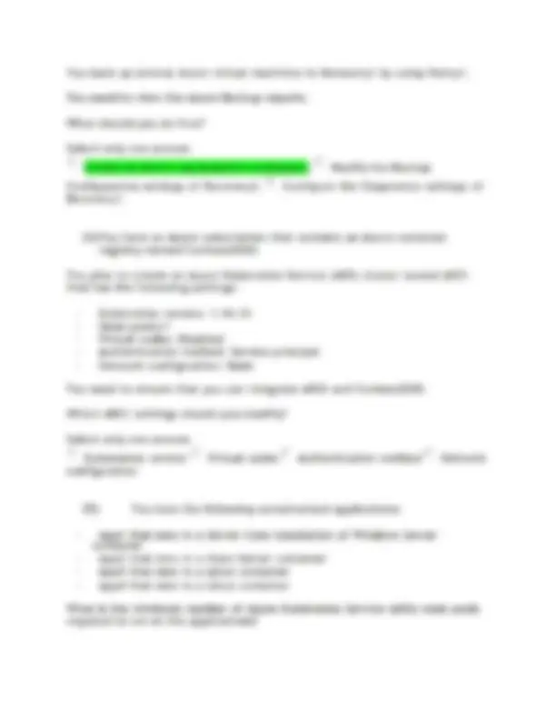 Az 104 Renewal Exam Questions and Answers | Exams Web Programming and ...