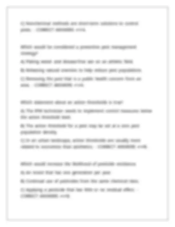 Applicator Certification Test - Aquatic Pest Management exam questions ...