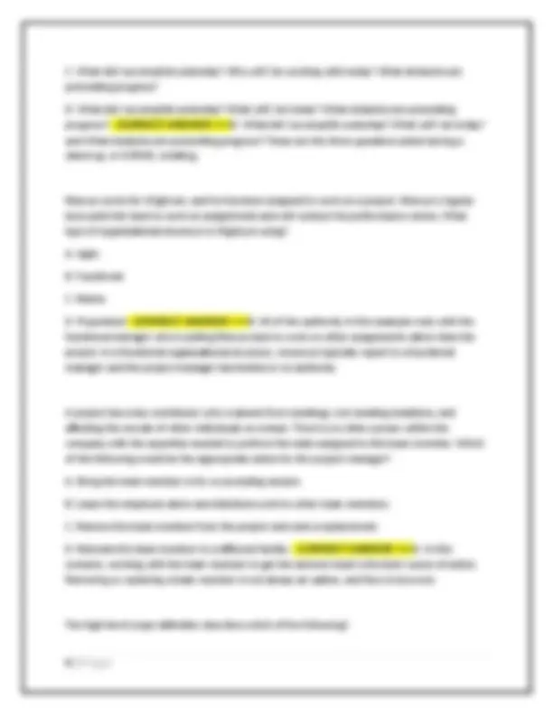 Project Management Exam Questions and Answers 2025-2026 | Exams Nursing ...