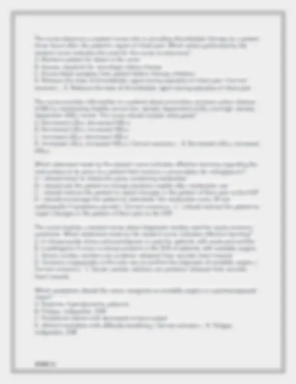 MED SURG 2 EXAM 1 WITH CORRECT ANSWERS 2025 | Exams Nursing | Docsity