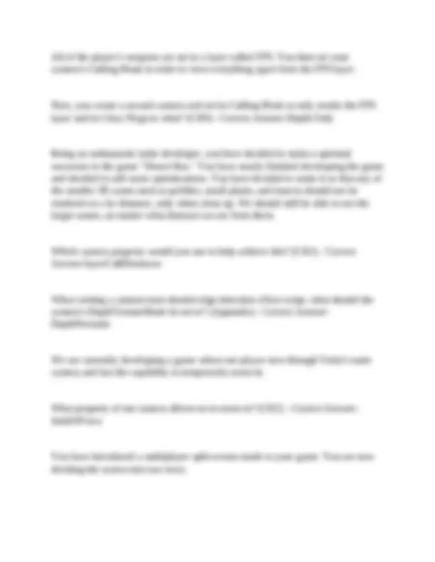 Unity Certified Programmer Exam: Mock Test Questions and Answers ...
