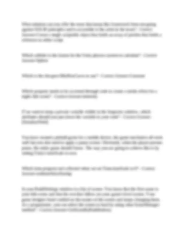 Unity Certified Programmer Exam: Mock Test Questions and Answers ...